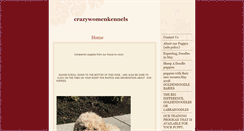 Desktop Screenshot of crazywomenkennels.com